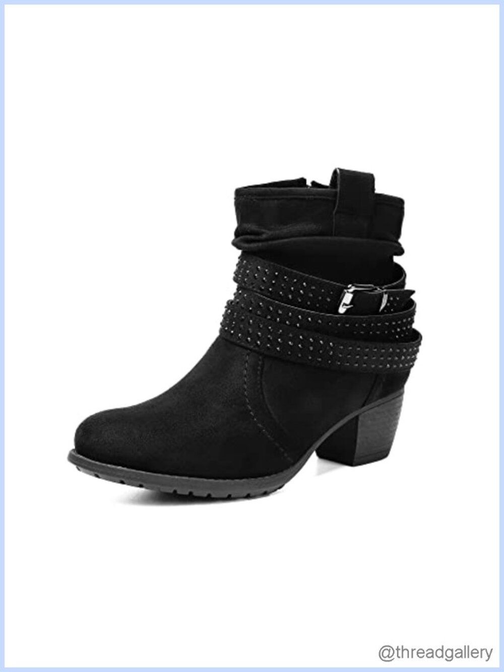 Women's Mid Calf Boots Round Toe Low Heel Slouchy Dress Zip Booties
